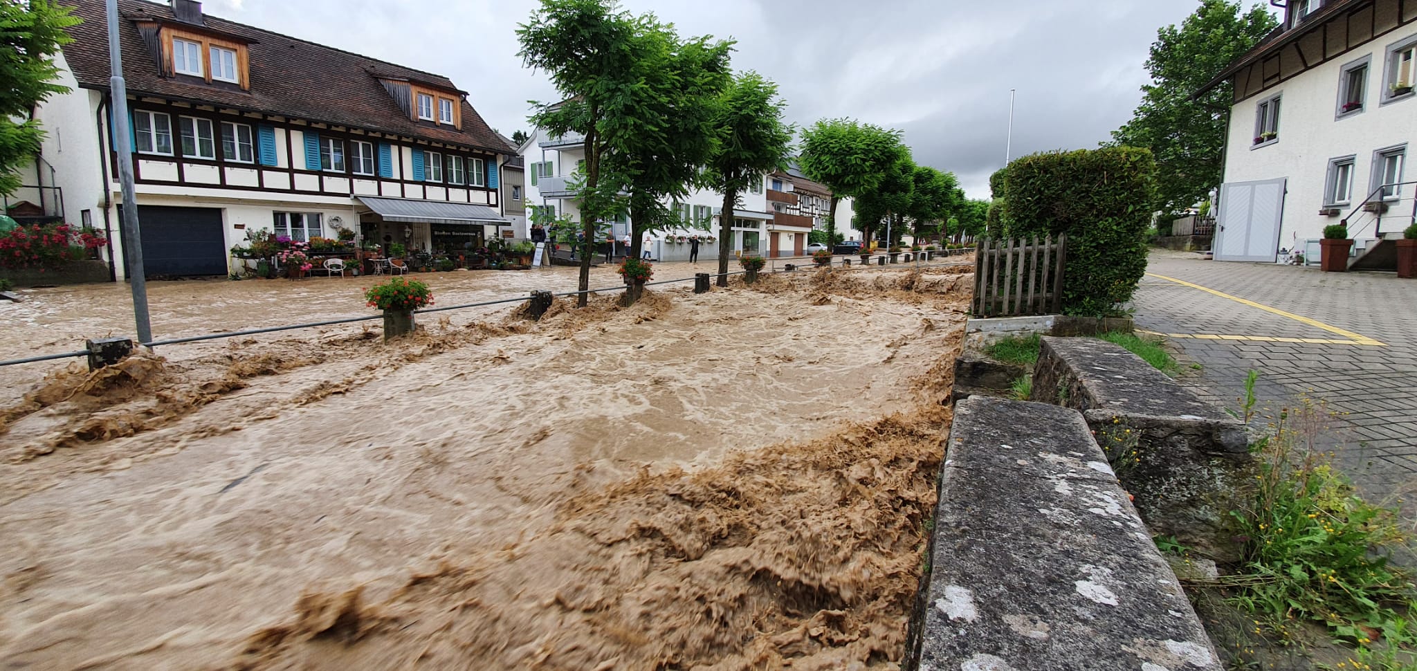Überschwemmung nach Hochwasser in Deutschland